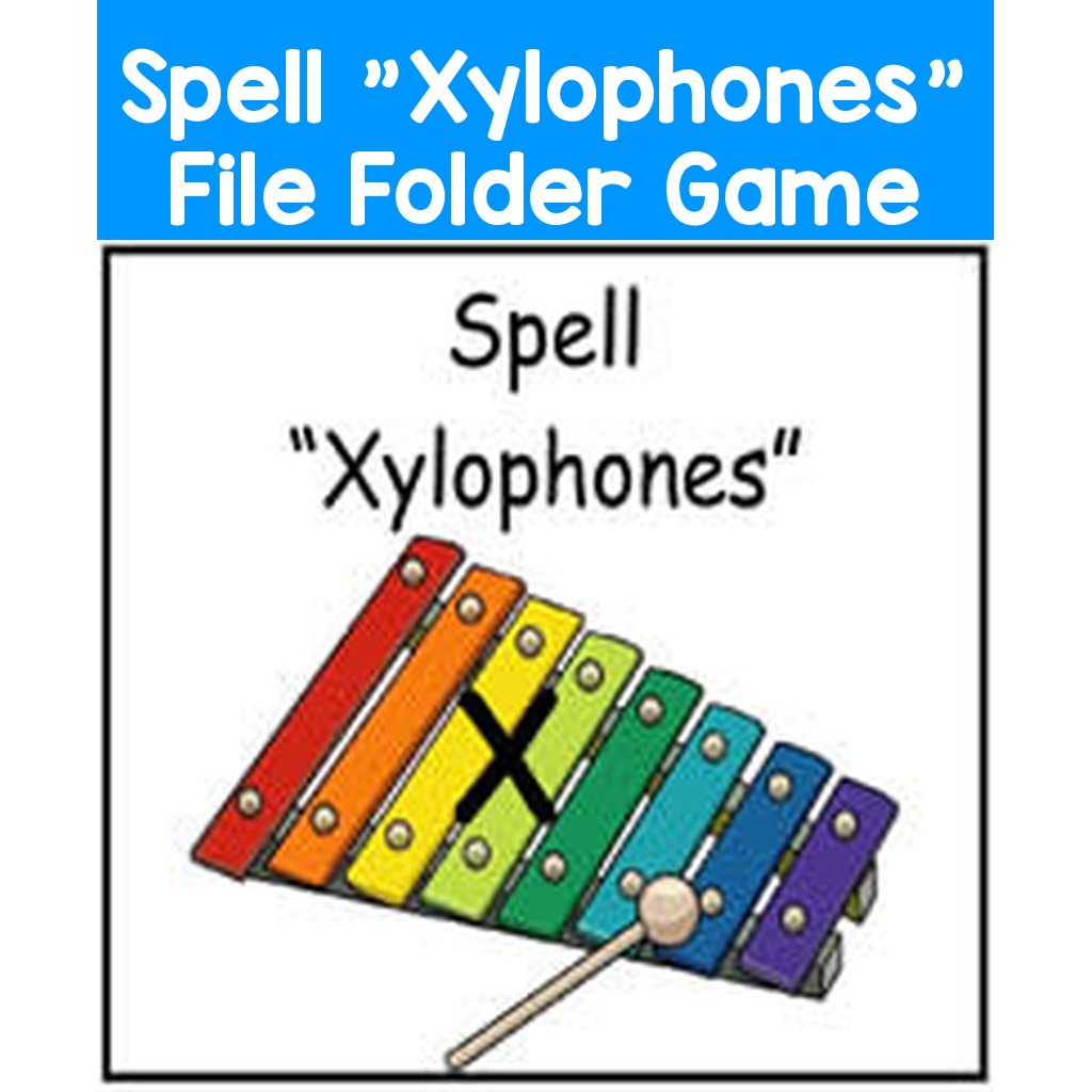 Spell "Xylophones" File Folder Game