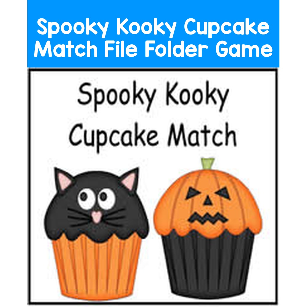 Spooky Kooky Cupcake Match File Folder Game