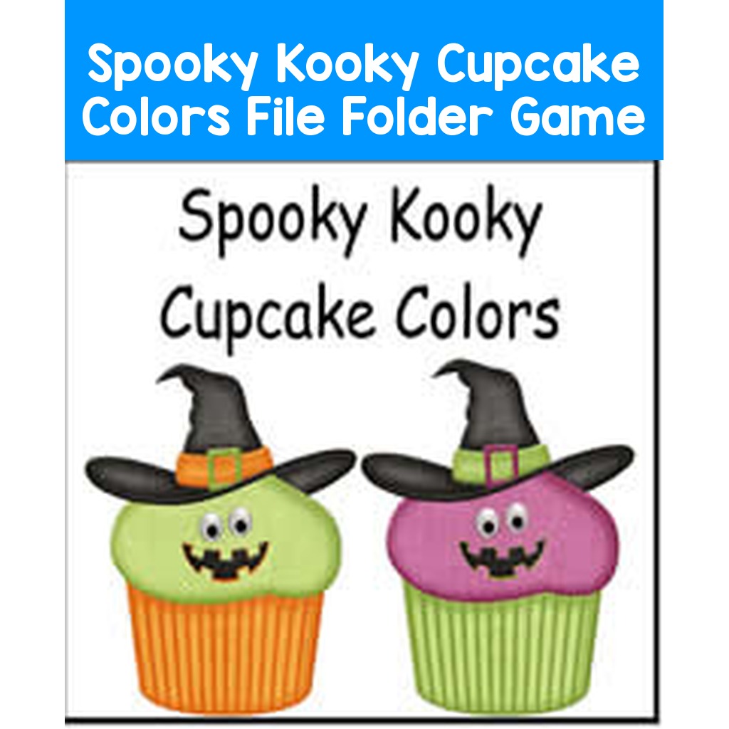 Spooky Kooky Cupcake Colors File Folder Game