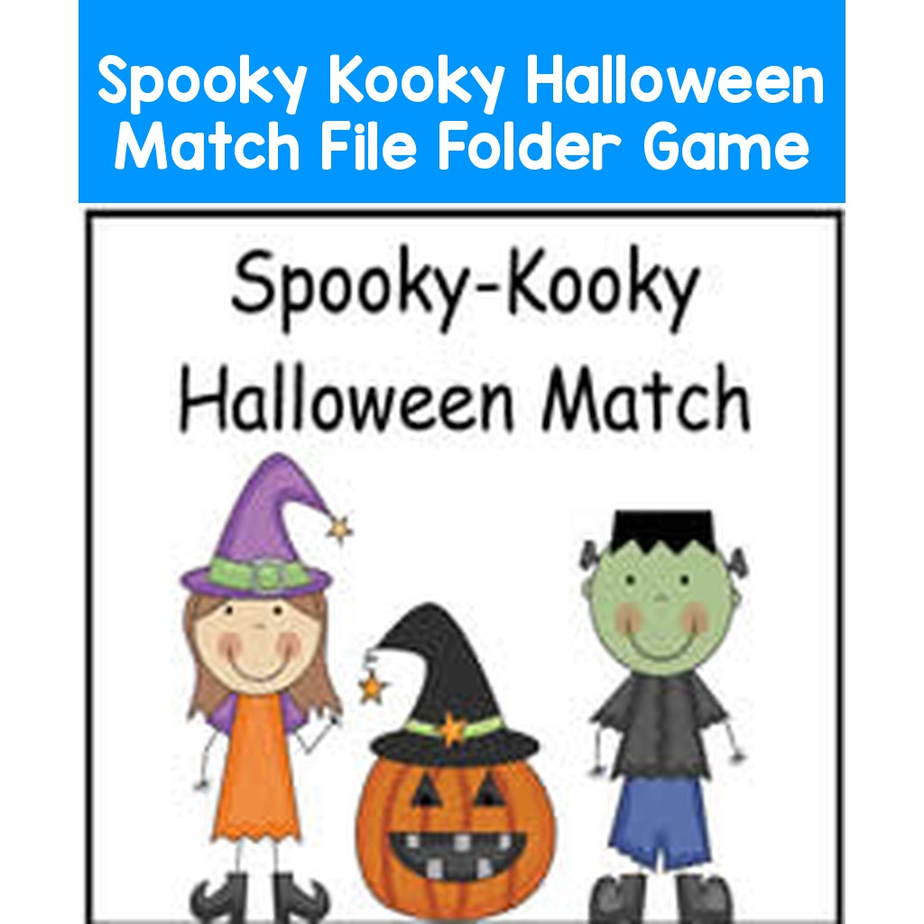 Spooky Kooky Halloween Match File Folder Game