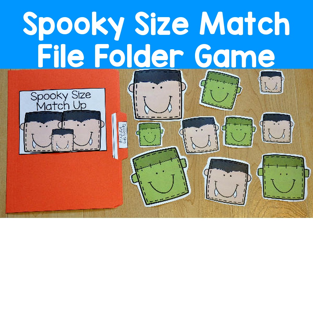 Spooky Size Match File Folder Game