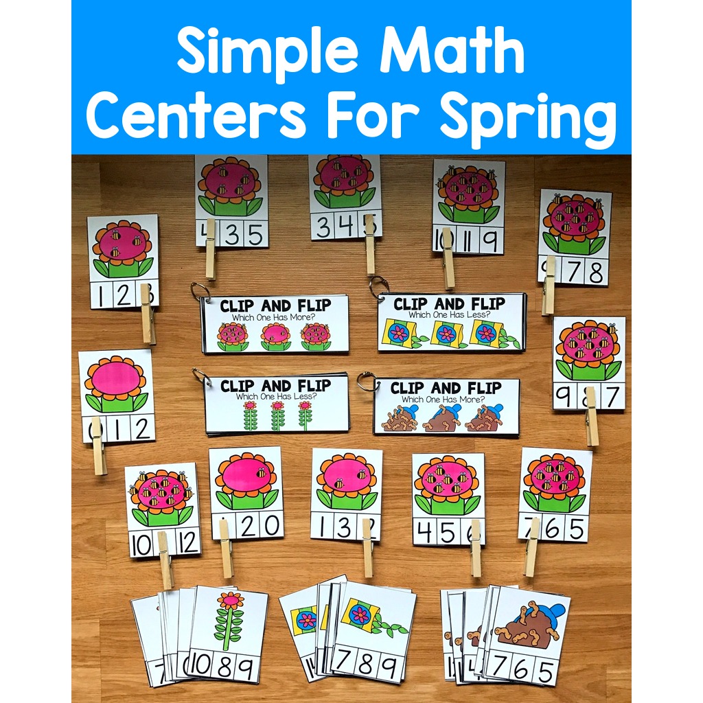 Simple Math Centers For Spring