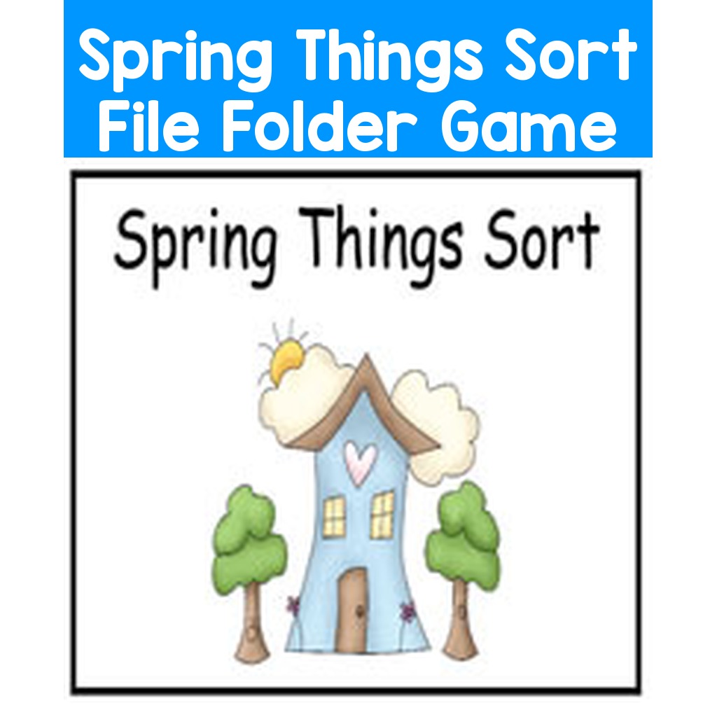 Spring Things Sort File Folder Game