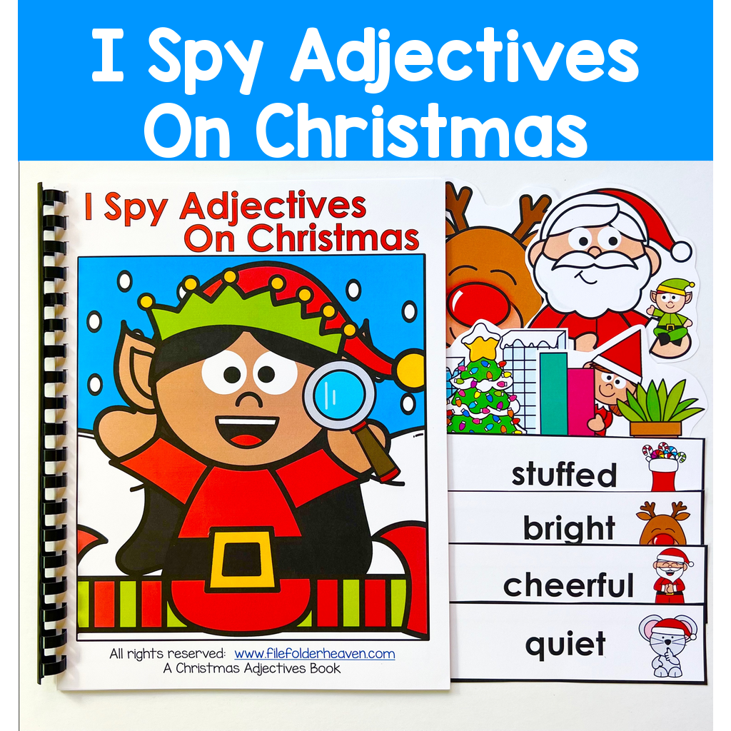 Christmas Adapted Book:  I Spy Adjectives On Christmas