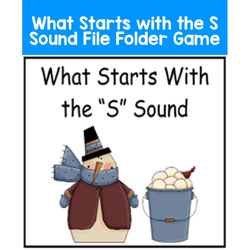 What Starts with the S Sound File Folder Game