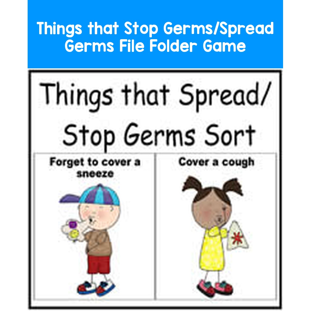 Things that Stop Germs/Spread Germs File Folder Game