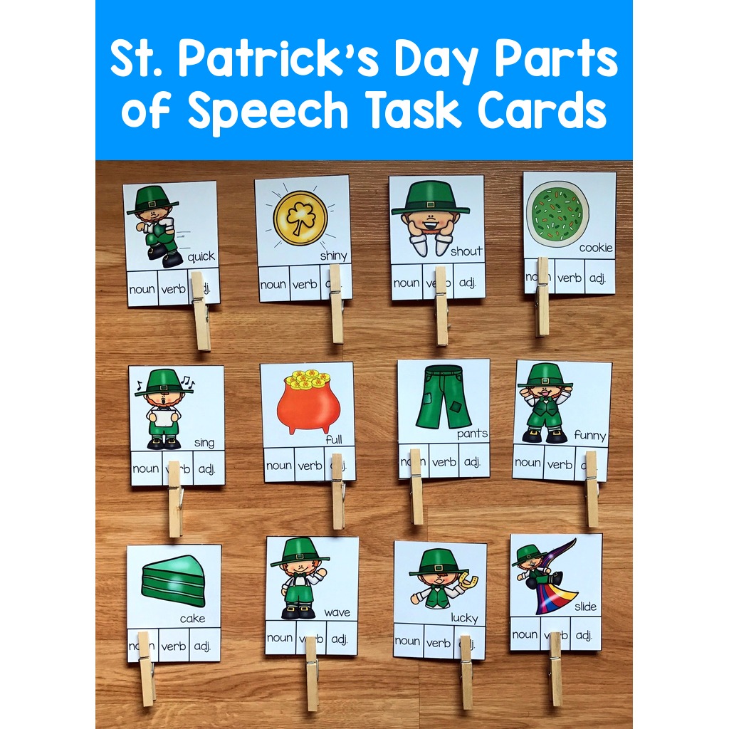 St. Patrick's Day Parts of Speech Task Cards