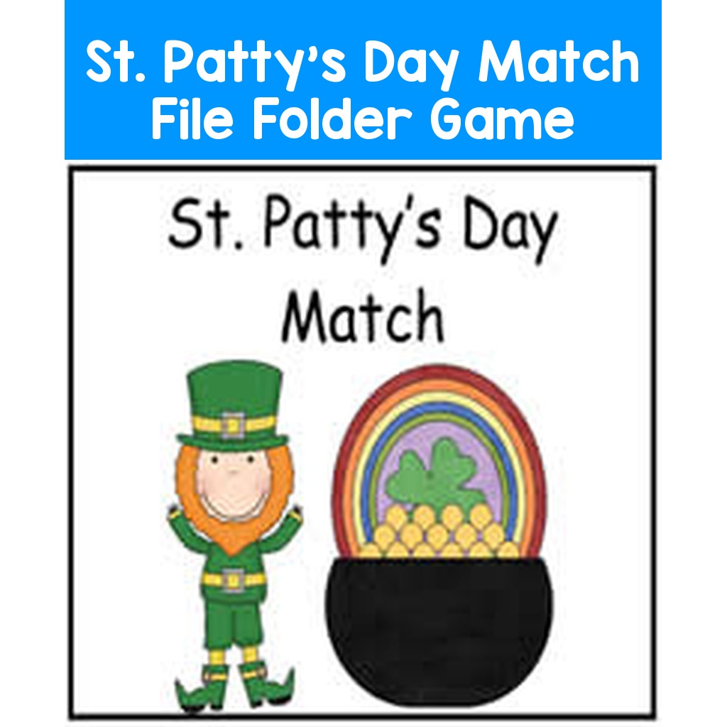 St. Patty's Day Match File Folder Game