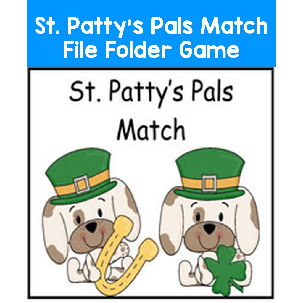 St. Patty's Pals Match File Folder Game