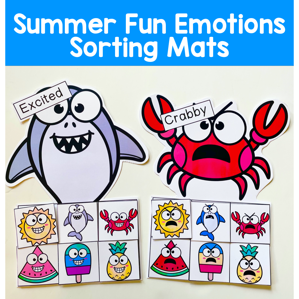 Summer Fun Emotions Sorting Mats