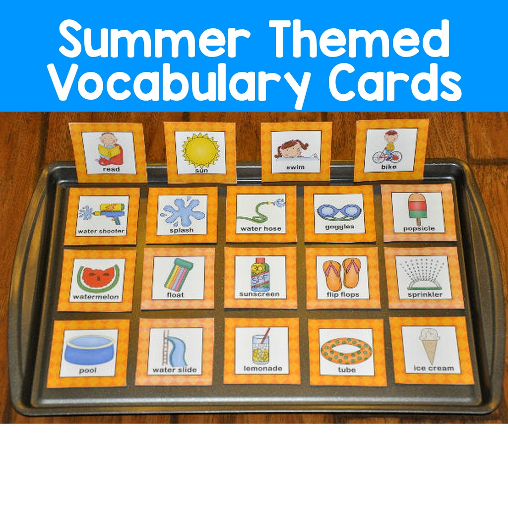 Summer Themed Vocabulary Cards