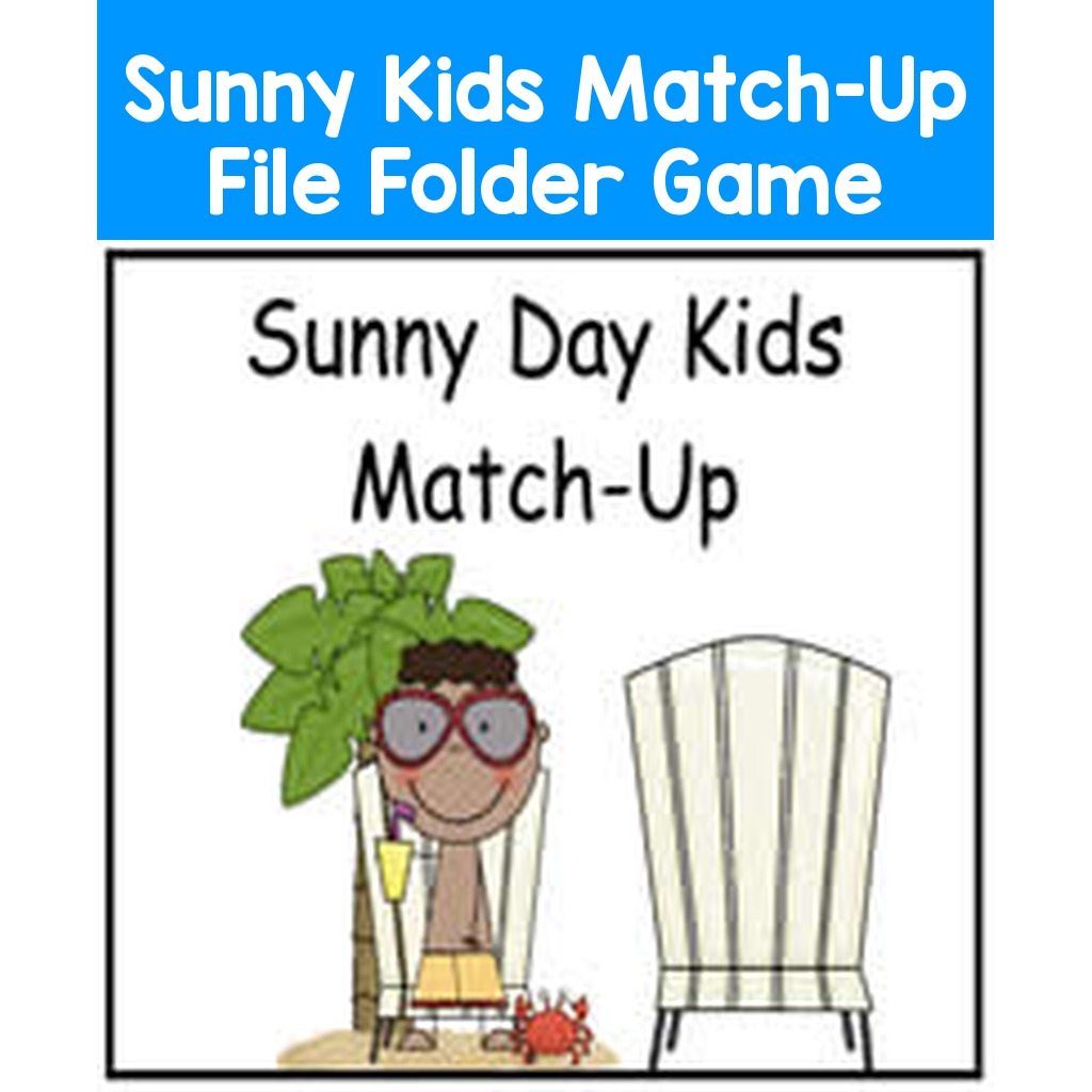 Sunny Kids Match-Up File Folder Game