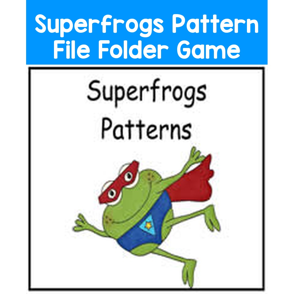 Superfrogs Pattern File Folder Game