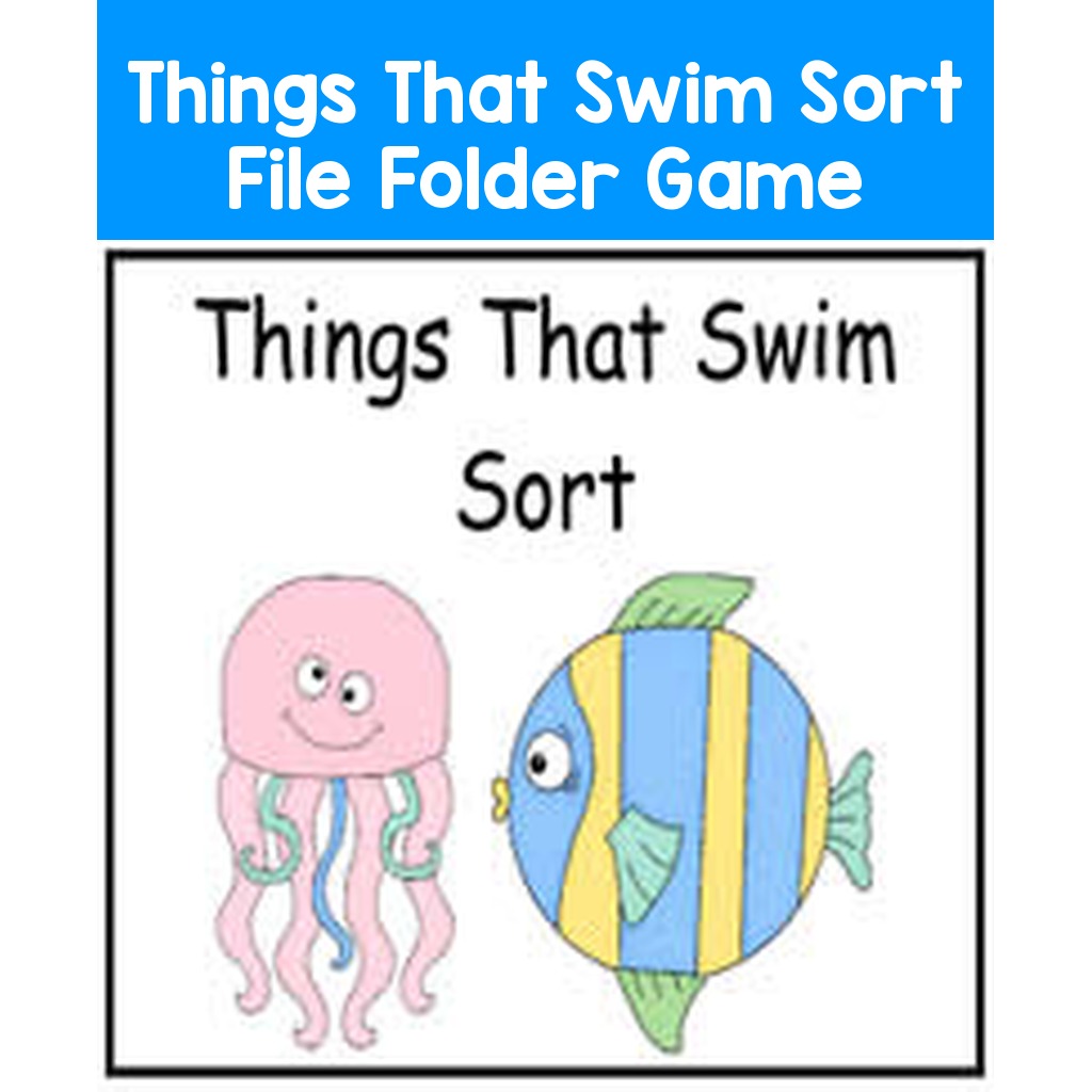 Things That Swim Sort File Folder Game