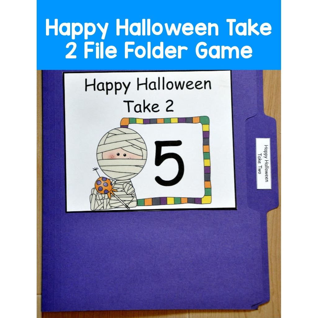 Happy Halloween Take 2 File Folder Game