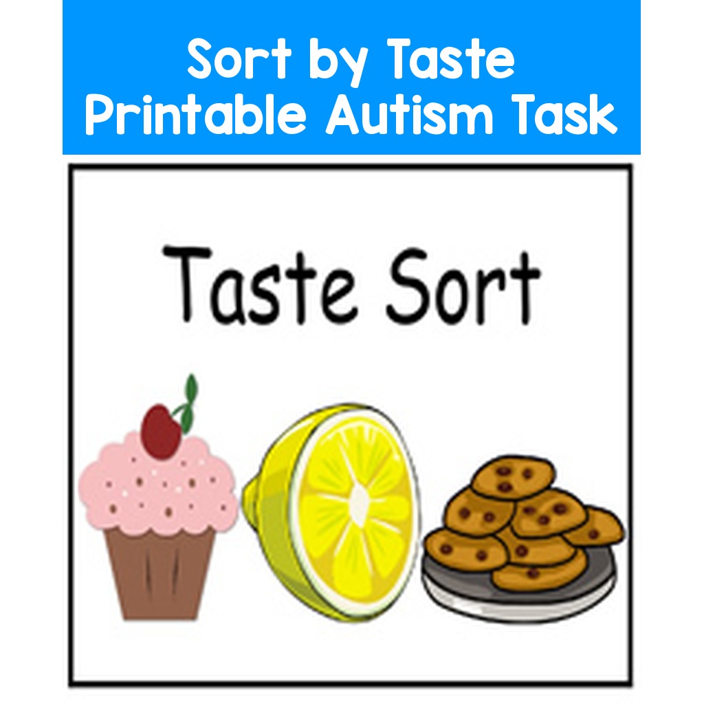 Sort by Taste Printable Autism Task