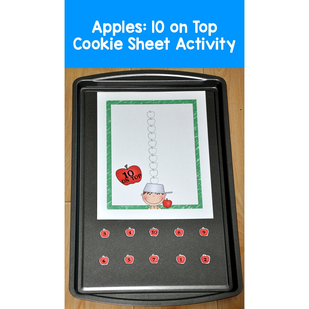 Apples: 10 on Top Cookie Sheet Activity