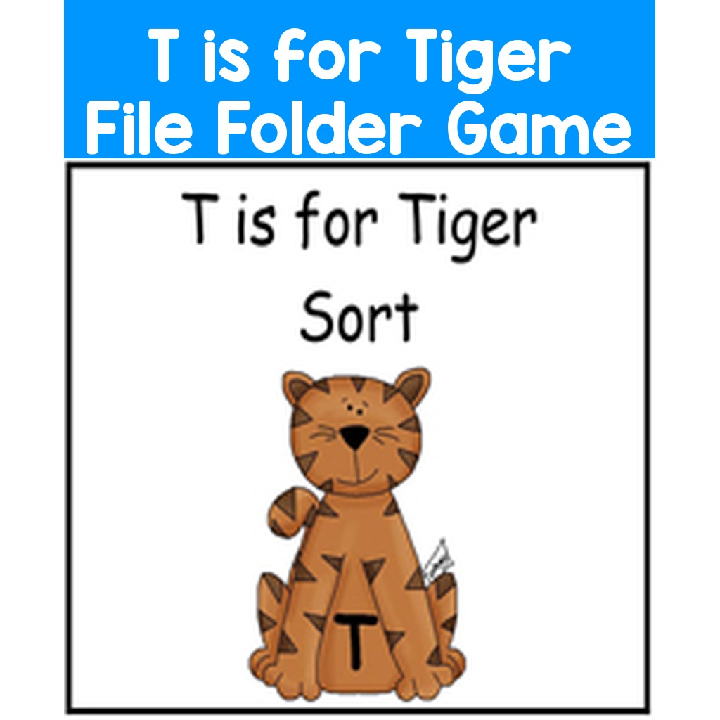 T is for Tiger File Folder Game