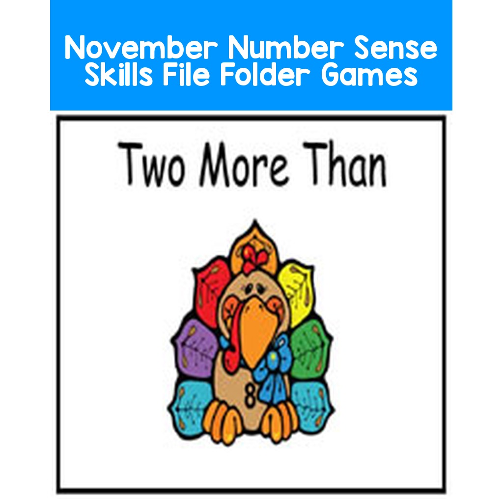 November Number Sense Skills File Folder Games