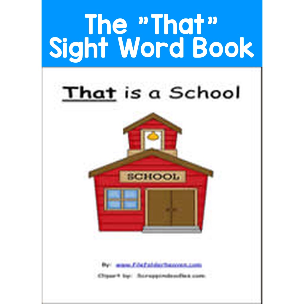 The "That" Sight Word Adapted Book