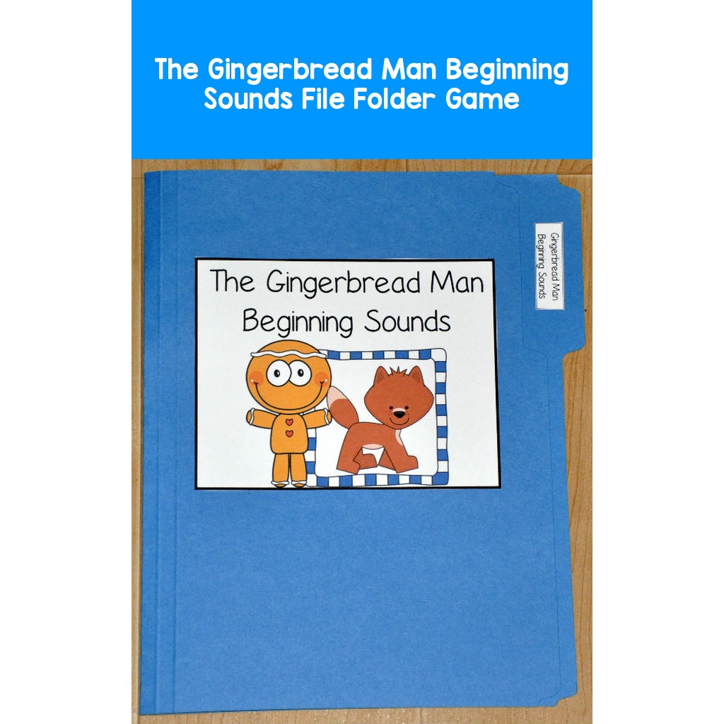The Gingerbread Man Beginning Sounds File Folder Game