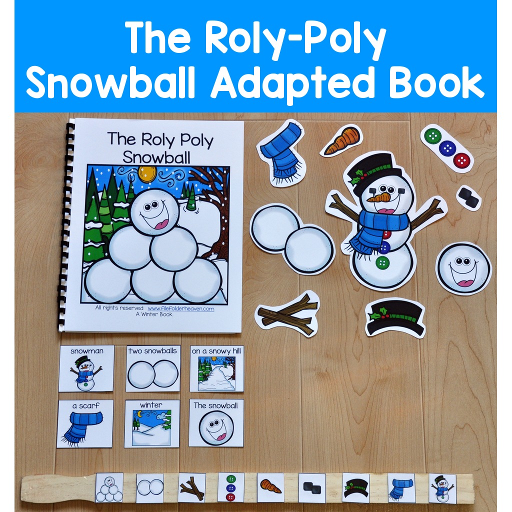 "The Roly-Poly Snowball" Adapted Book (w/Wh-Questions)