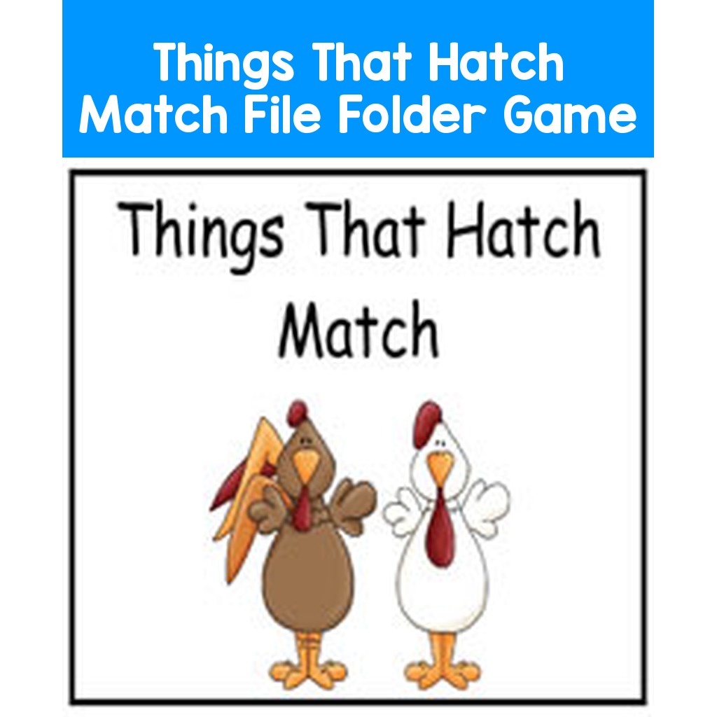 Things That Hatch Match File Folder Game
