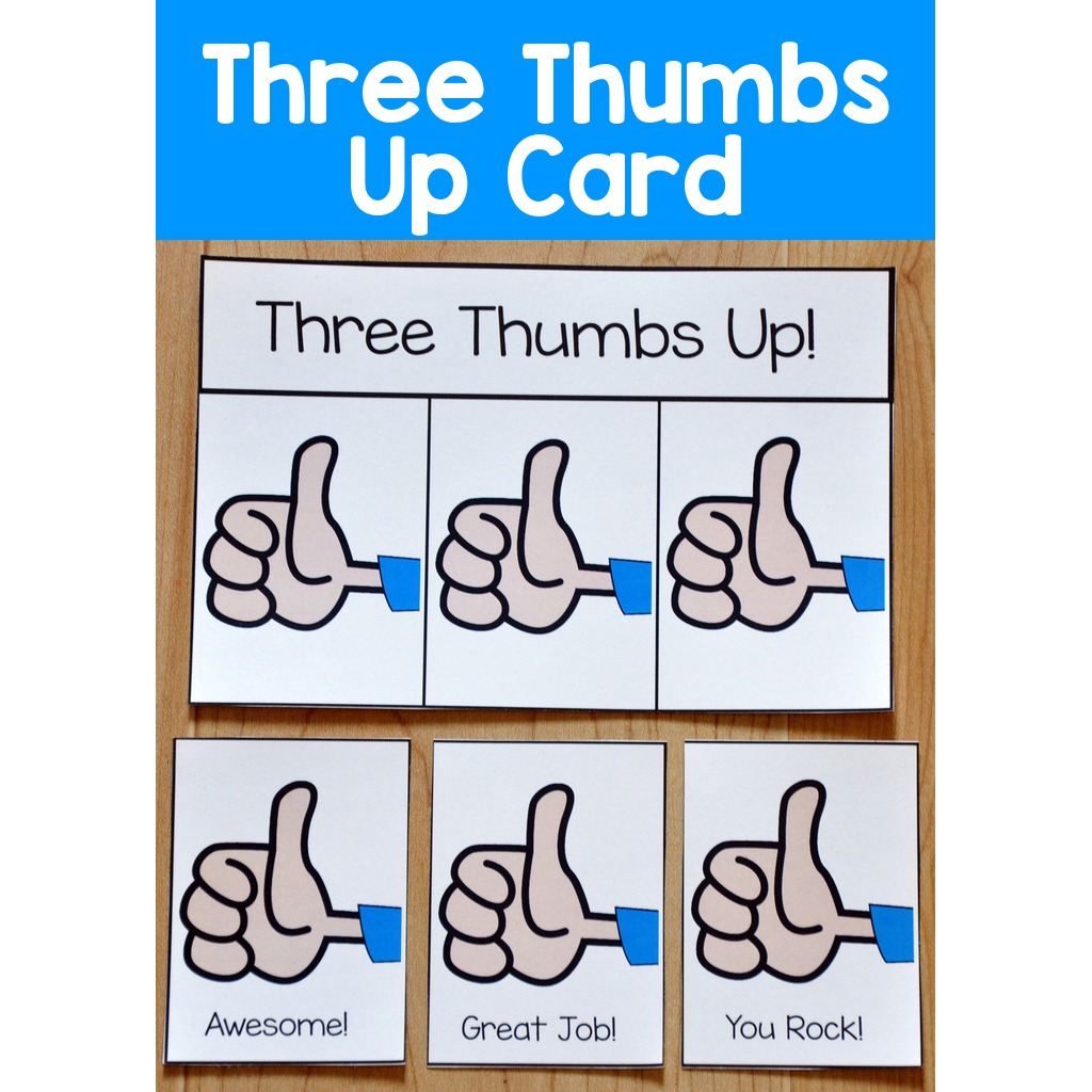 Three Thumbs Up Card