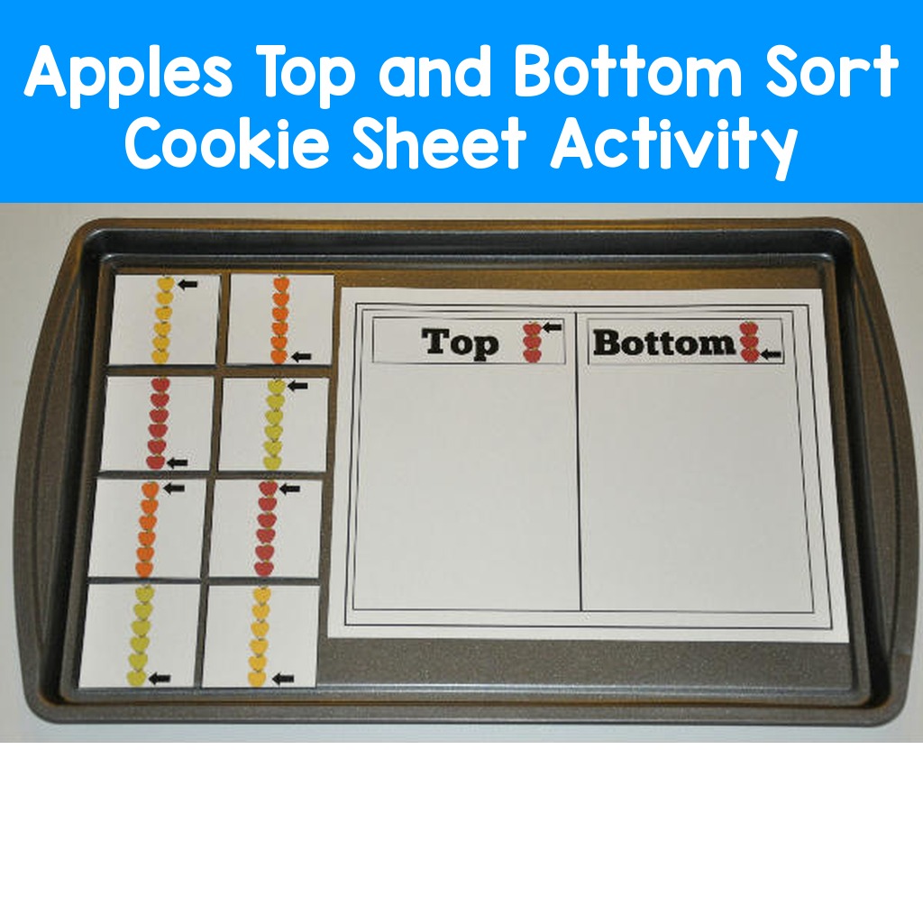 Apples Top and Bottom Sort Cookie Sheet Activity