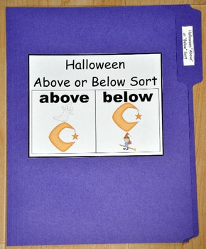 File Folder Game:  Halloween "Above/Below" Sort