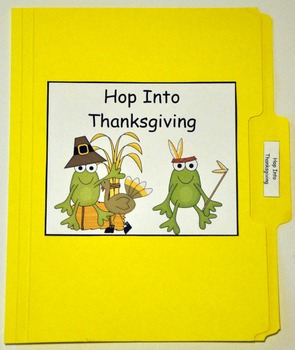 Thanksgiving File Folder Game:  "Hop Into Thanksgiving"
