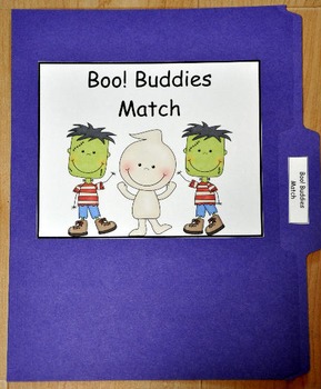 File Folder Game:  Halloween "Boo Buddies" Match I