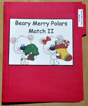Christmas File Folder Game--"Beary Merry Polars Match II"
