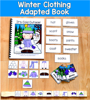 Winter Clothing Adapted Book | Vocabulary Sequencing Sorting | SLP SPED Autism