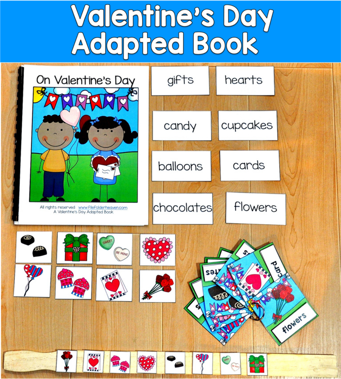 Valentine's Adapted Book | Vocabulary Sequencing Sorting | SLP SPED Autism PreK