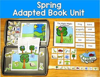 Spring Adapted Book Unit | Bugs Insects Vocabulary File Folder Games | SLP SPED