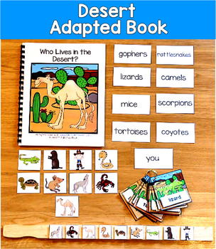 Desert Adapted Book | Habitat Animals Vocabulary Sequencing | SLP SPED Autism