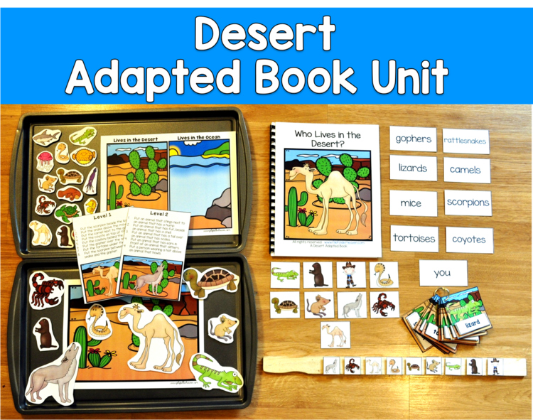 Desert Animals Adapted Book Unit | Habitat Activities for Special Education