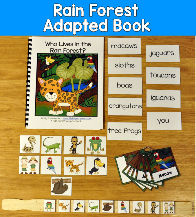 Rain Forest Adapted Book | Vocabulary Activities | Who Lives In The Rain Forest