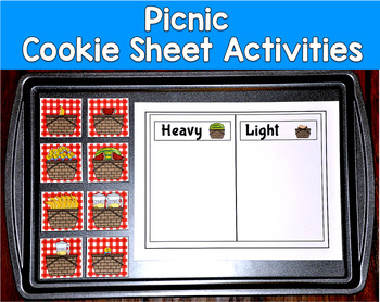 Picnic Basket Shapes Sort Cookie Sheet Activity