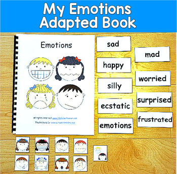 My Emotions Adapted Book | Feelings Vocabulary SEL | SLP SPED Autism Counselor