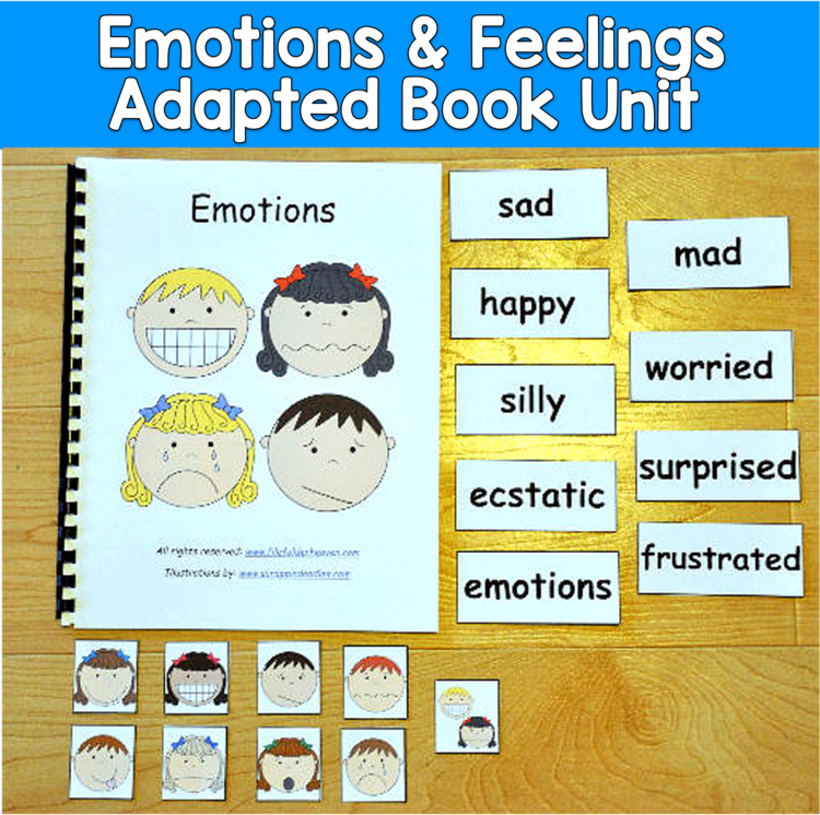 Emotions & Feelings Adapted Book Unit | SEL Vocabulary | SLP SPED Autism PreK