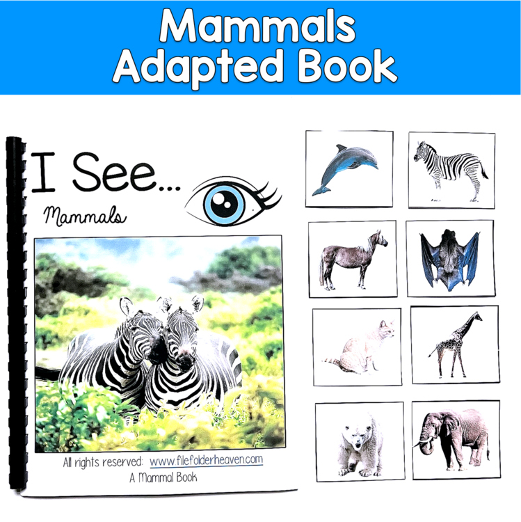 Mammals Adapted Book Real Photos | Inferencing Animal Science | SLP SPED Autism