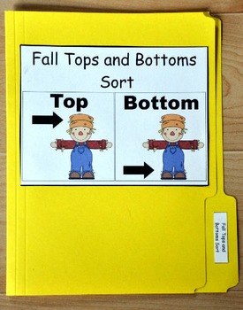 File Folder Game--"Fall Tops and Bottoms Sort"