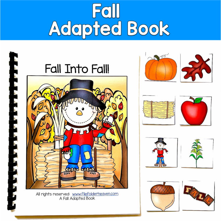 Fall Adapted Book | Vocabulary Sequencing Sorting | SLP SPED Autism PreK