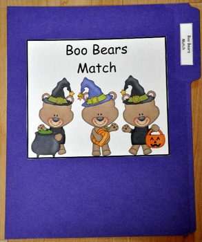 File Folder Game: Halloween "Boo Bears" Match