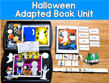 Halloween Adapted Book Unit | Vocabulary File Folder Games | SLP SPED Autism