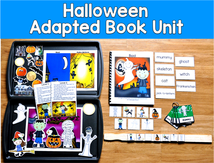 Halloween Adapted Book Unit | Vocabulary File Folder Games | SLP SPED Autism