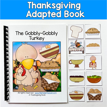 Thanksgiving Turkey Adapted Book | Vocabulary Sequencing | SLP SPED Autism PreK