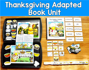 Thanksgiving Adapted Book Unit | Turkey Vocabulary Centers | SLP SPED Autism